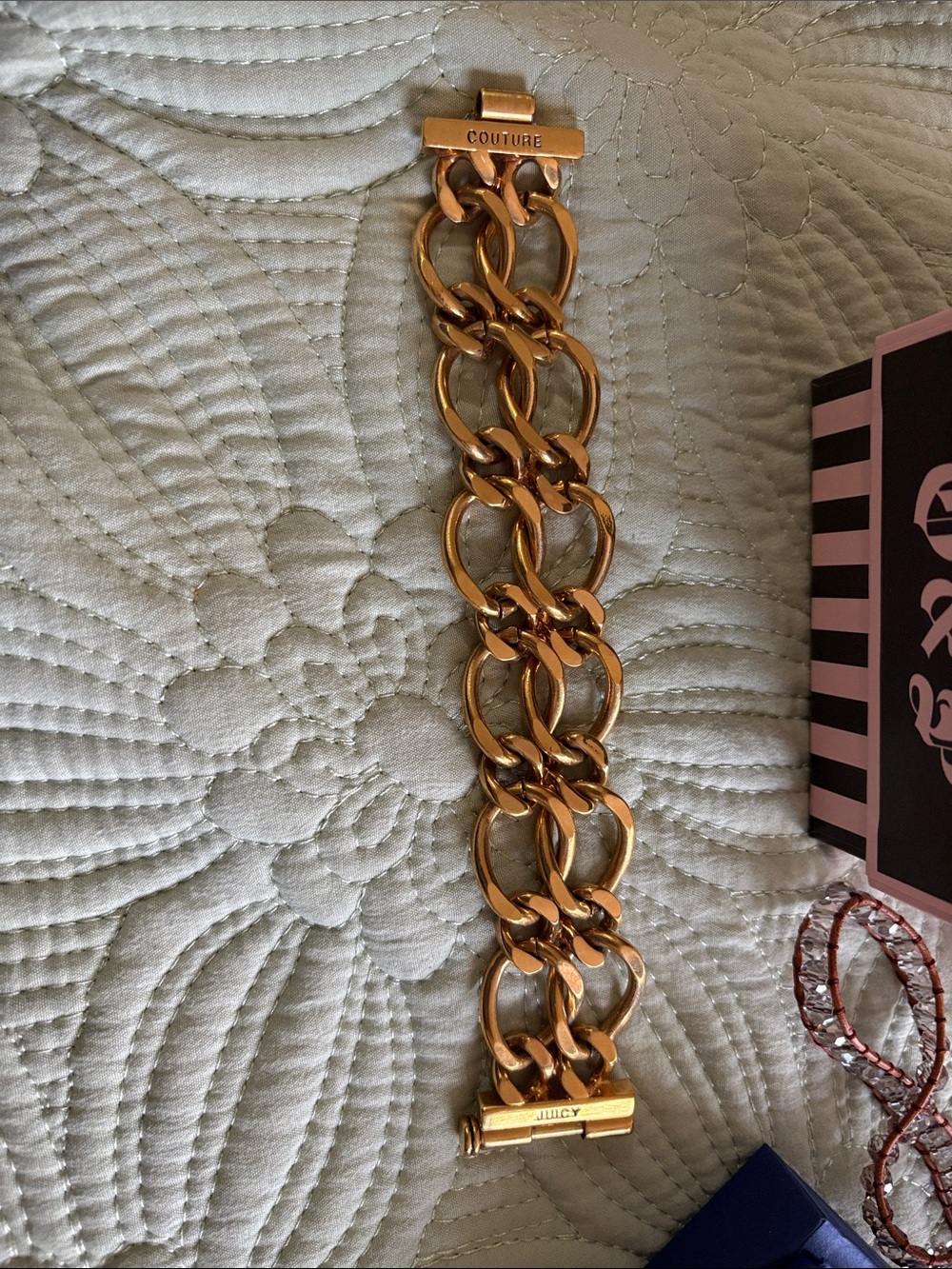 Vintage Juicy Couture Gold Chain Link Bracelet